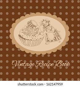 Vintage mouse and cake for your design