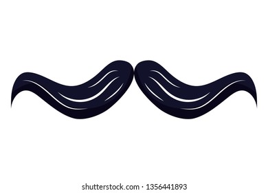 vintage moustache catoon