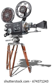 Vintage movie camera.