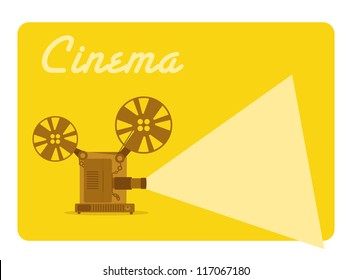 vintage movie projector, old cinema