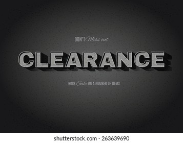 Vintage Movie Or Retro Cinema Text Effect Clearance Sign