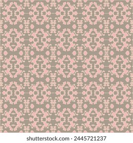 vintage multi colored seamless pattern. grid arrangement, geometric stylized flowers. Bizarre Art Illustration
