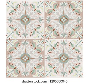 Vintage multicolor pattern in Eastern style.  Pattern can be used for ceramic tile, wallpaper, linoleum, textile, surface textures, web page background or paper.
 
