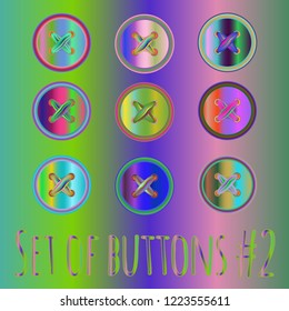 Vintage multicolor rainbow stud stitch kit.