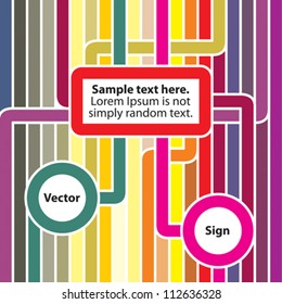Vintage multicolor vector background with sample text.