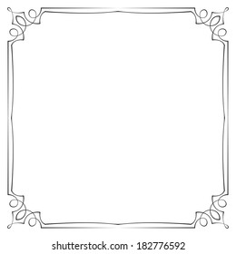 Vintage multilayer vector frame with swirls