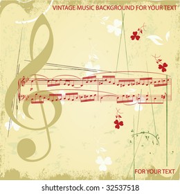 Vintage music background for your text