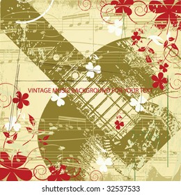 Vintage music background for your text