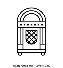 vintage music jukebox vector icon element