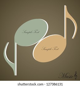 Vintage Music note label