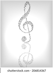 vintage music notes cleff