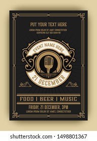 Vintage music party with classic elements Vintage music party with classic elements