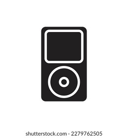 Vintage Music Player Filled Icon Vector Illustrator