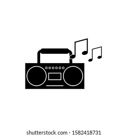 Vintage music poster . Octopus tentacles and audio cassette. Night party retro background. Dance festival template.