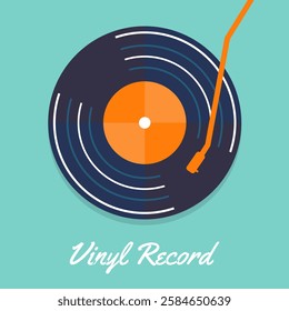 Vintage music record vinyl vector illustration