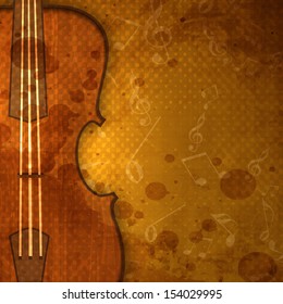 Vintage musical background with guitar, can be use as flyer, poster or banner in concerts and parties. 