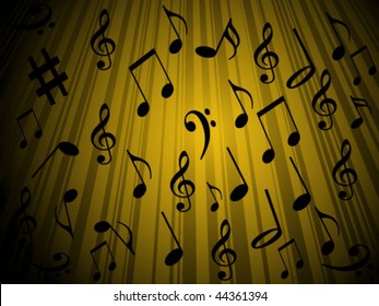 vintage musical notes