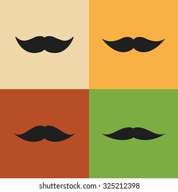 Vintage Mustache Designs. Vector.