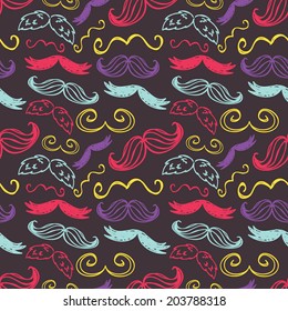 Vintage Mustache Pattern