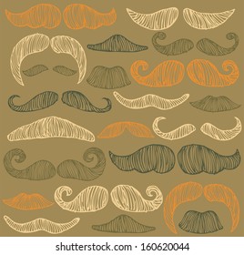 Vintage Mustaches Pattern