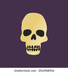 Vintage Mystic line art Skull Illustration. Skull Halloween Design.