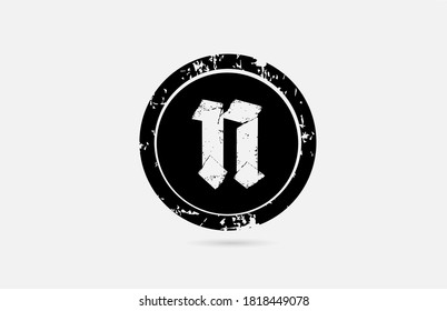 vintage N alphabet letter logo icon template in black and white. Creative design for business and company 