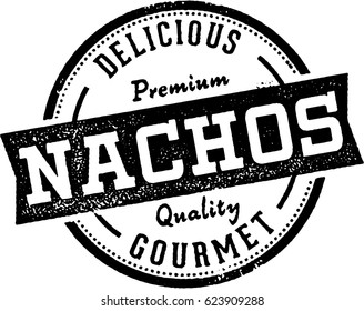 Vintage Nachos Restaurant Menu Sign