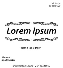 Vintage name border ornament design