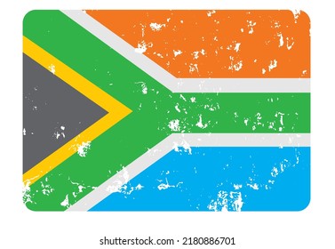 Vintage national flag of South Africa background