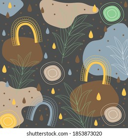 vintage nature element background pattern for fabric