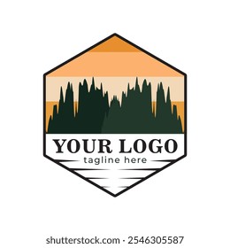 Vintage Nature Vector Logo. Natur Vektor Logo Design. Vintage Green Vector Logo-Design. 