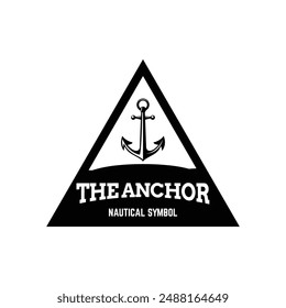 Vintage nautical anchor logo design