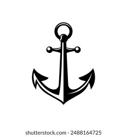 Vintage nautical anchor logo design