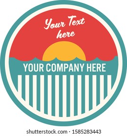 Vintage nautical Badge Logo Design Template