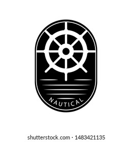 vintage nautical badges and labels, Logo icon, illustration, nautical logo. vector