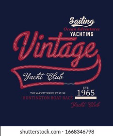 Vintage Nautical Design für Bekleidung