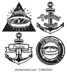 Vintage nautical emblems