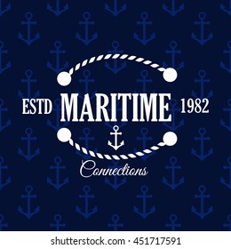 Vintage nautical label. Banner sea emblem ship old ocean graphic nautical labels vector illustration with transparent. Insignia maritime wheel nautical, sign boat isolated traditional nautical labels.