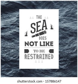 Vintage nautical labels, typography