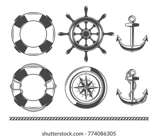 Vintage nautical, marine objects