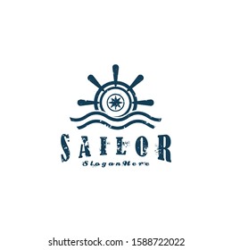 vintage nautical and sailor logo
