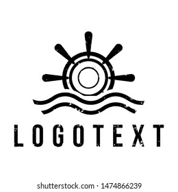 vintage nautical or sailor logo design