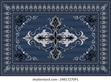 Vintage navy carpet, patterns and textures ethnic patterns