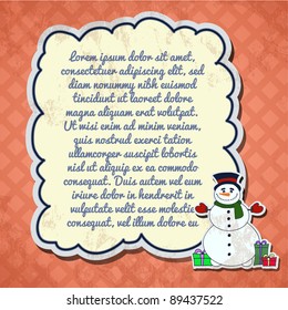 Vintage New Year background template