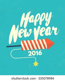 Vintage New Year Typographic Background