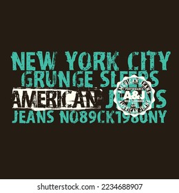 ilustración vintage de vector de diseño de nueva york