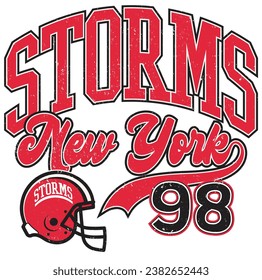 Vintage New York football college varsity design
