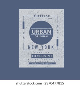 Vintage New York Original Typography distressed poster t shirt design