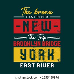 vintage new york typography graphic illustration - print for t-shirt 