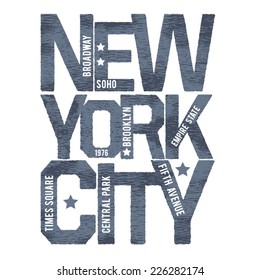 Vintage new york typography, t-shirt graphics, vectors,